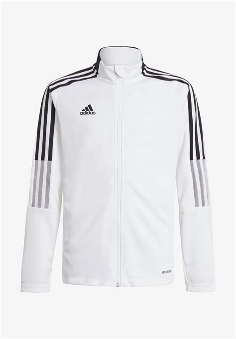 adidas block track top trainingsjacke weiß|Weiss .